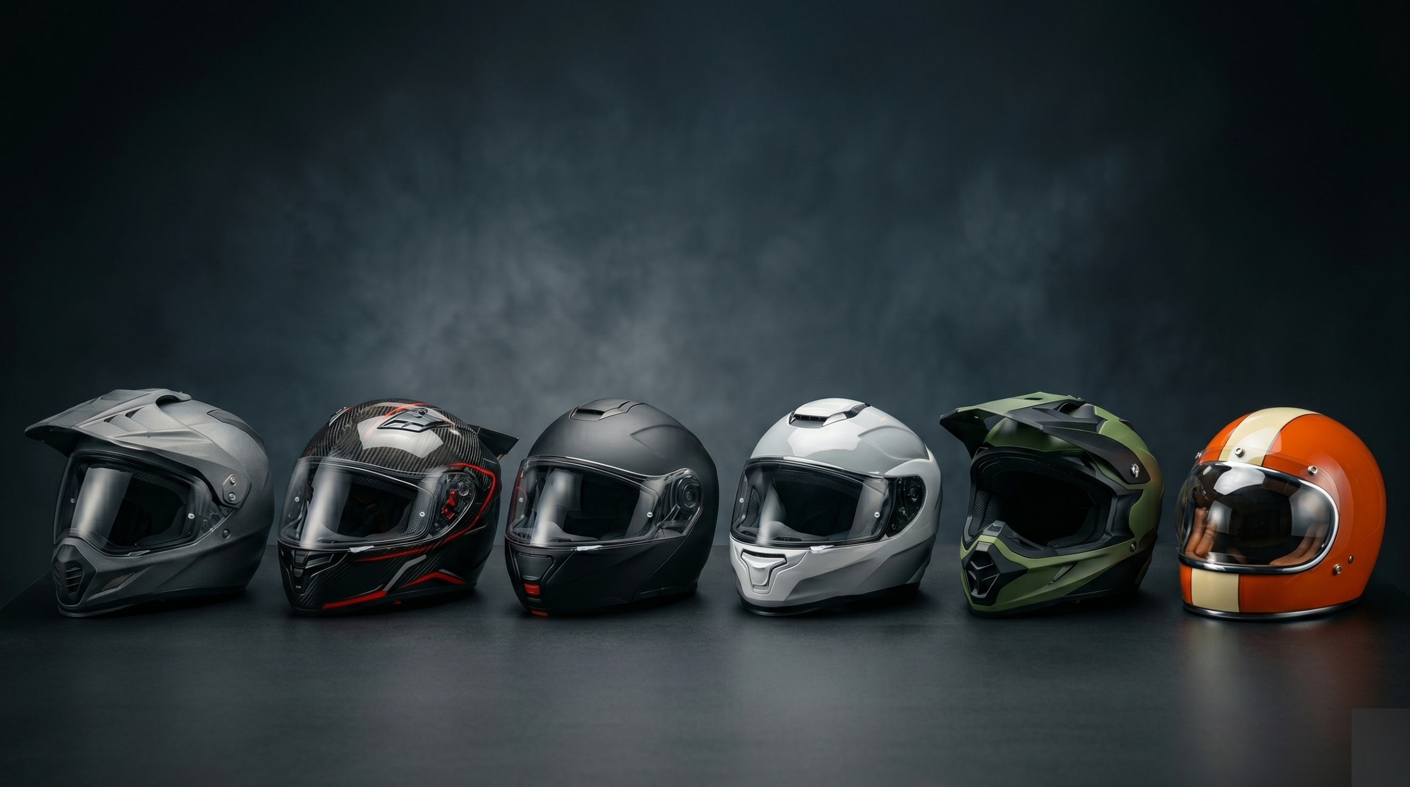 Comparatif visuel des six styles de casques moto selon la pratique de conduite